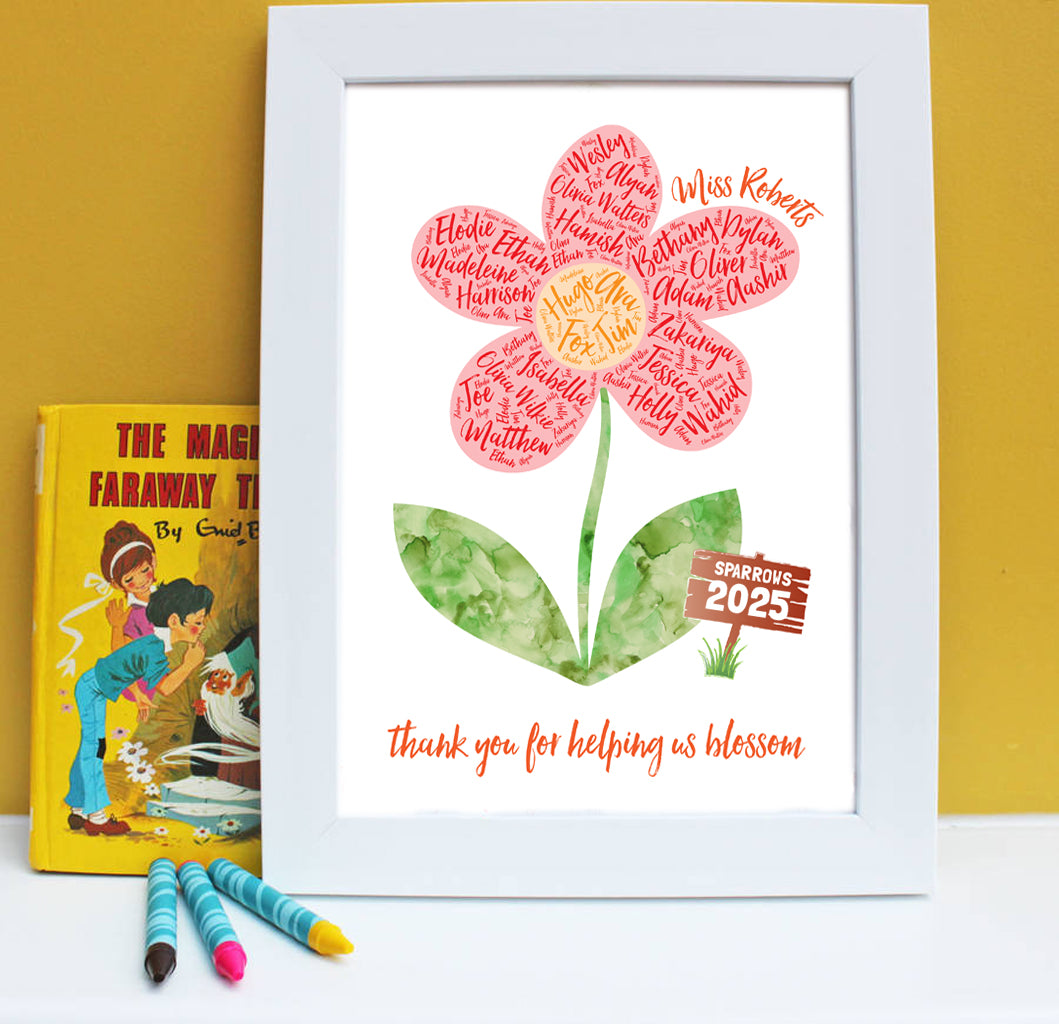 Personalised ‘Class Flower’ Teacher’s Print