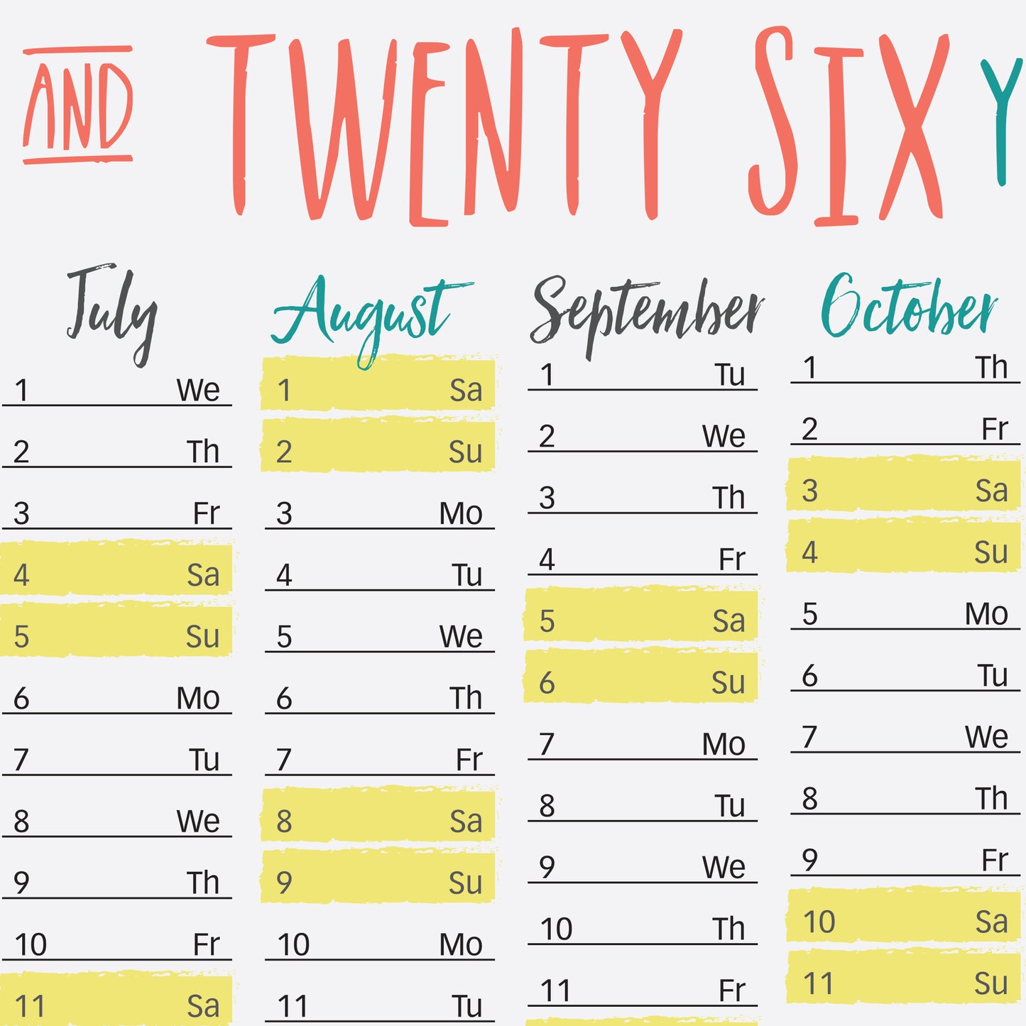 2026 Wall planner - A2