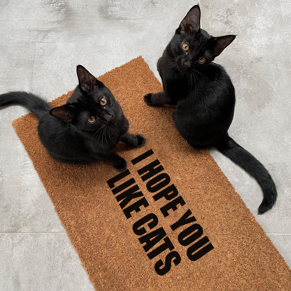 ‘I Hope You Like Cats’ Coir Doormat