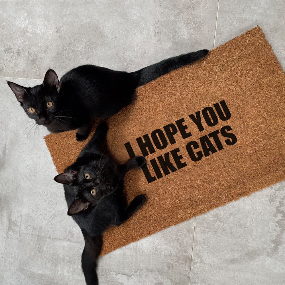 ‘I Hope You Like Cats’ Coir Doormat