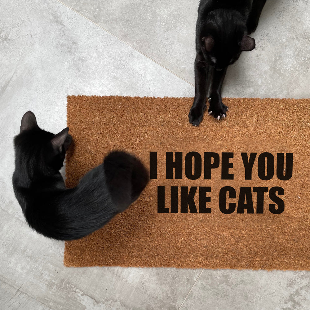 ‘I Hope You Like Cats’ Coir Doormat