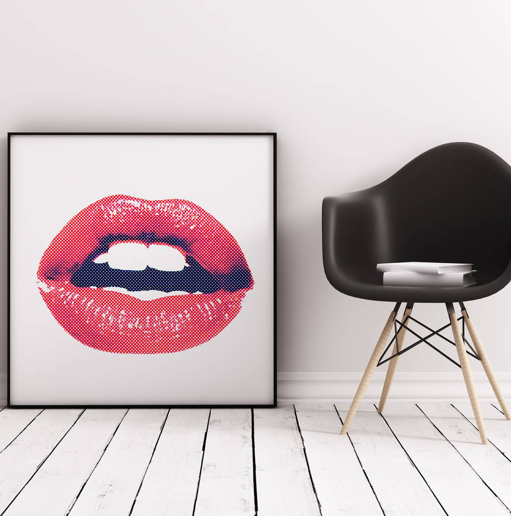 Red Hot Lips Pop Art print