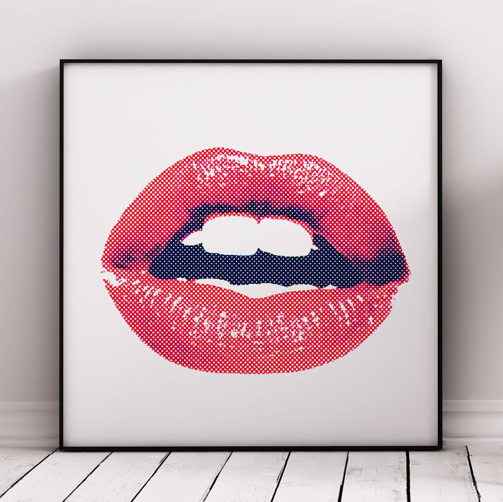Red Hot Lips Pop Art print