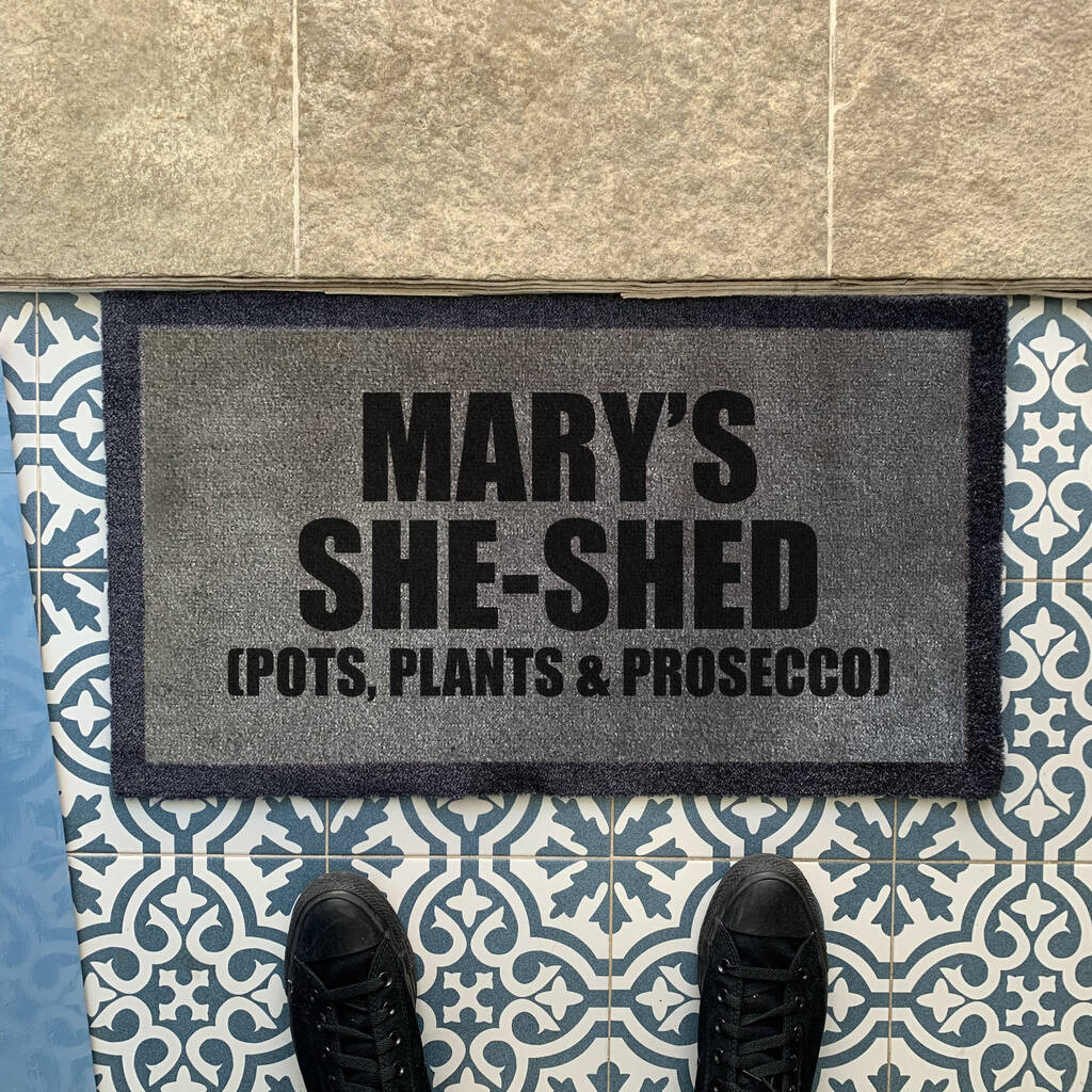 Personalised ‘She Shed’ Internal Doormat