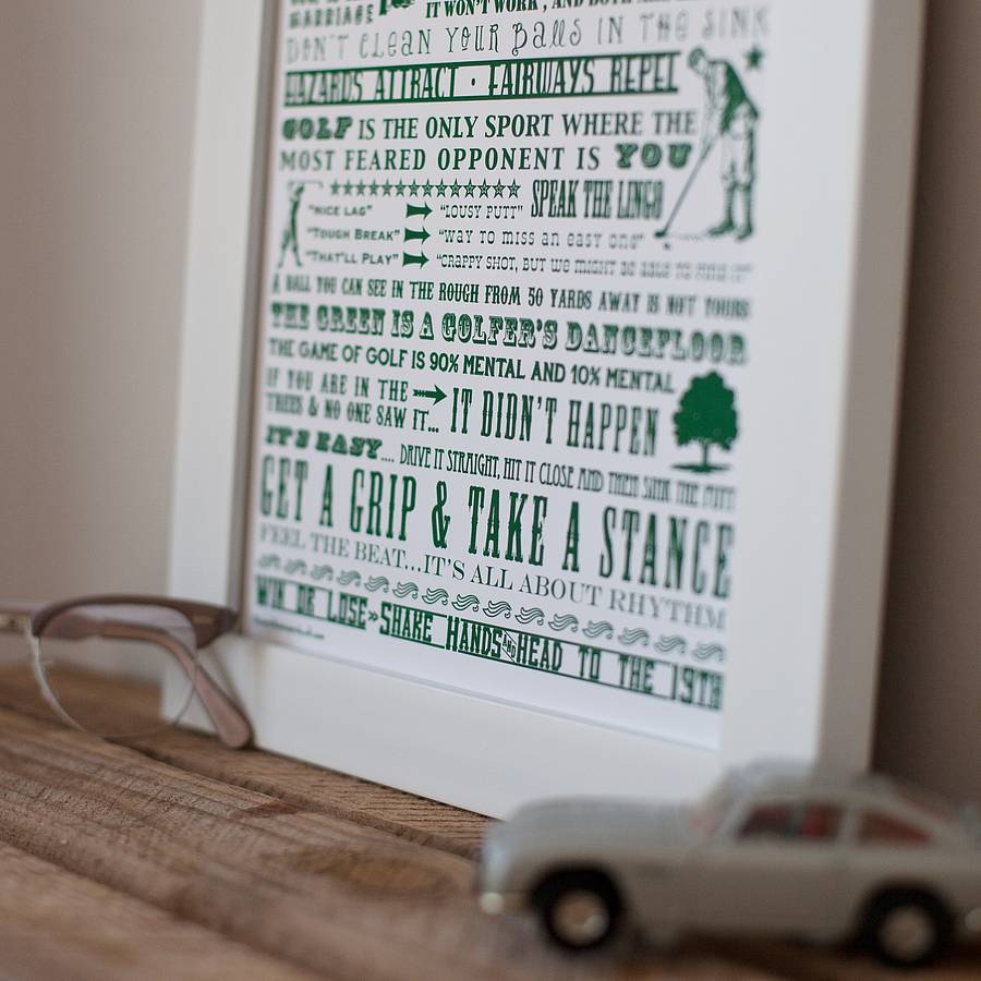‘Rules To Golf By’ Giclée Print