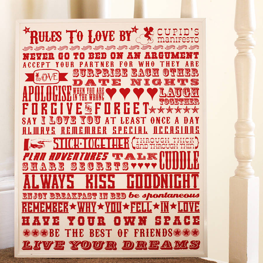 ‘Rules To Love By’ Giclée Print