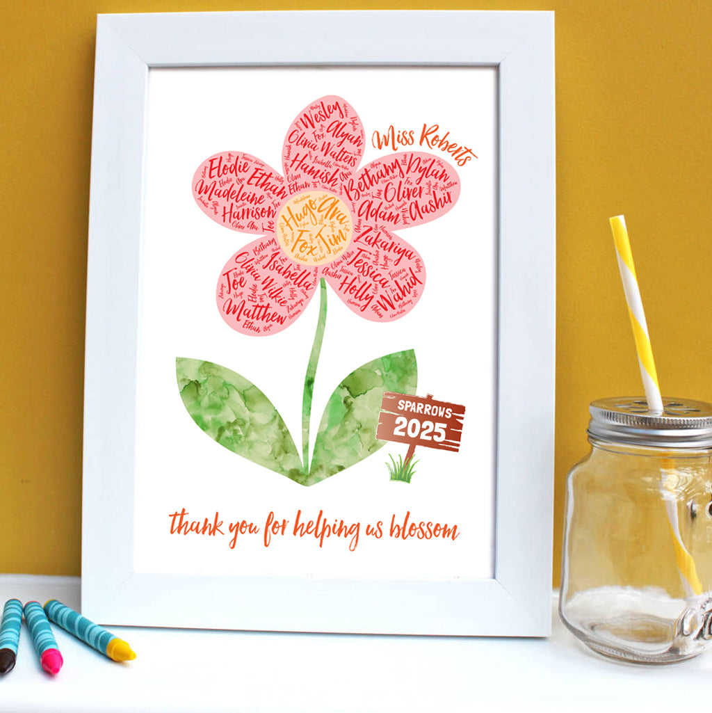 Personalised ‘Class Flower’ Teacher’s Print