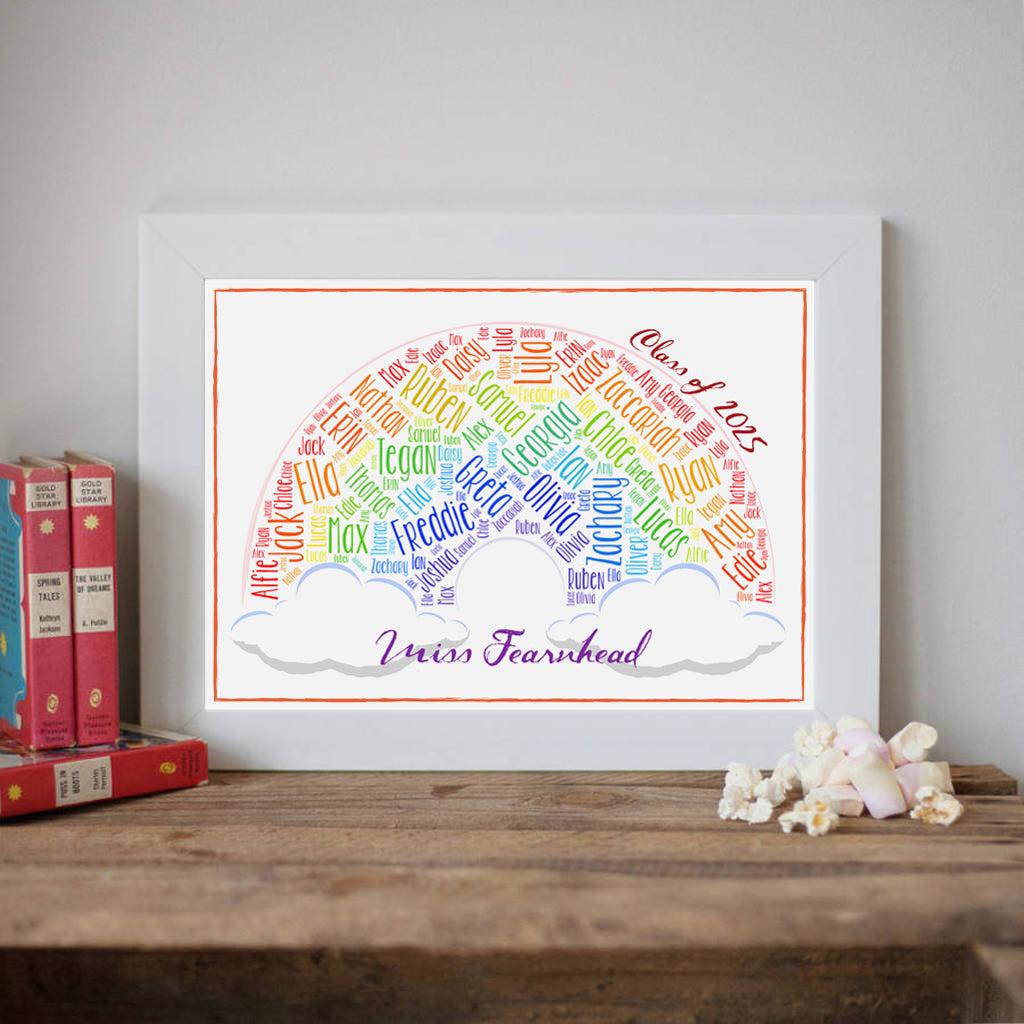 Personalised ‘Class Rainbow’ Teacher’s Print
