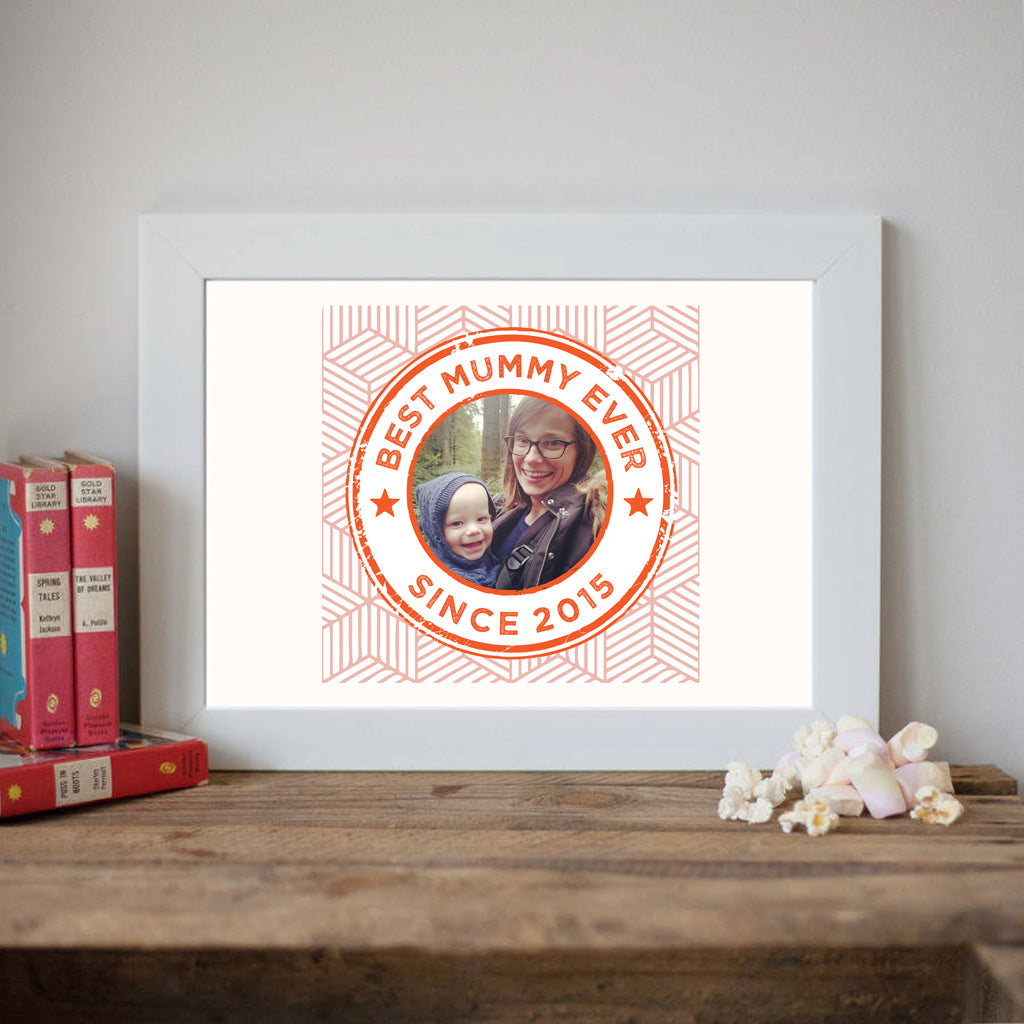 ‘Best Mum’ Stamp Print