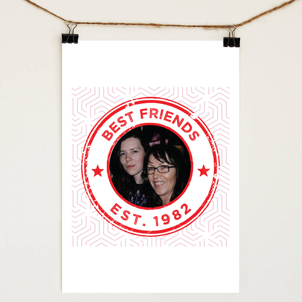 ‘Best Mum’ Stamp Print