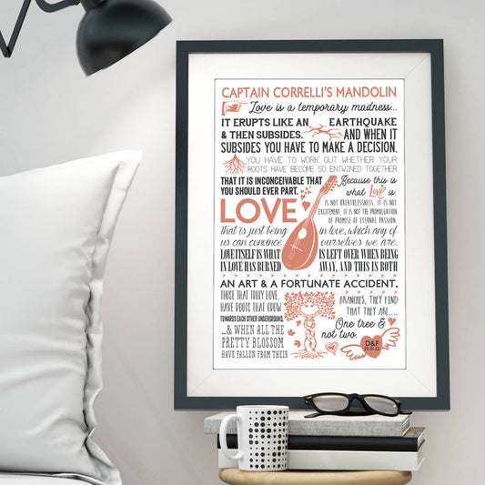 Personalised Love Is A Temporary Madness Wedding Print