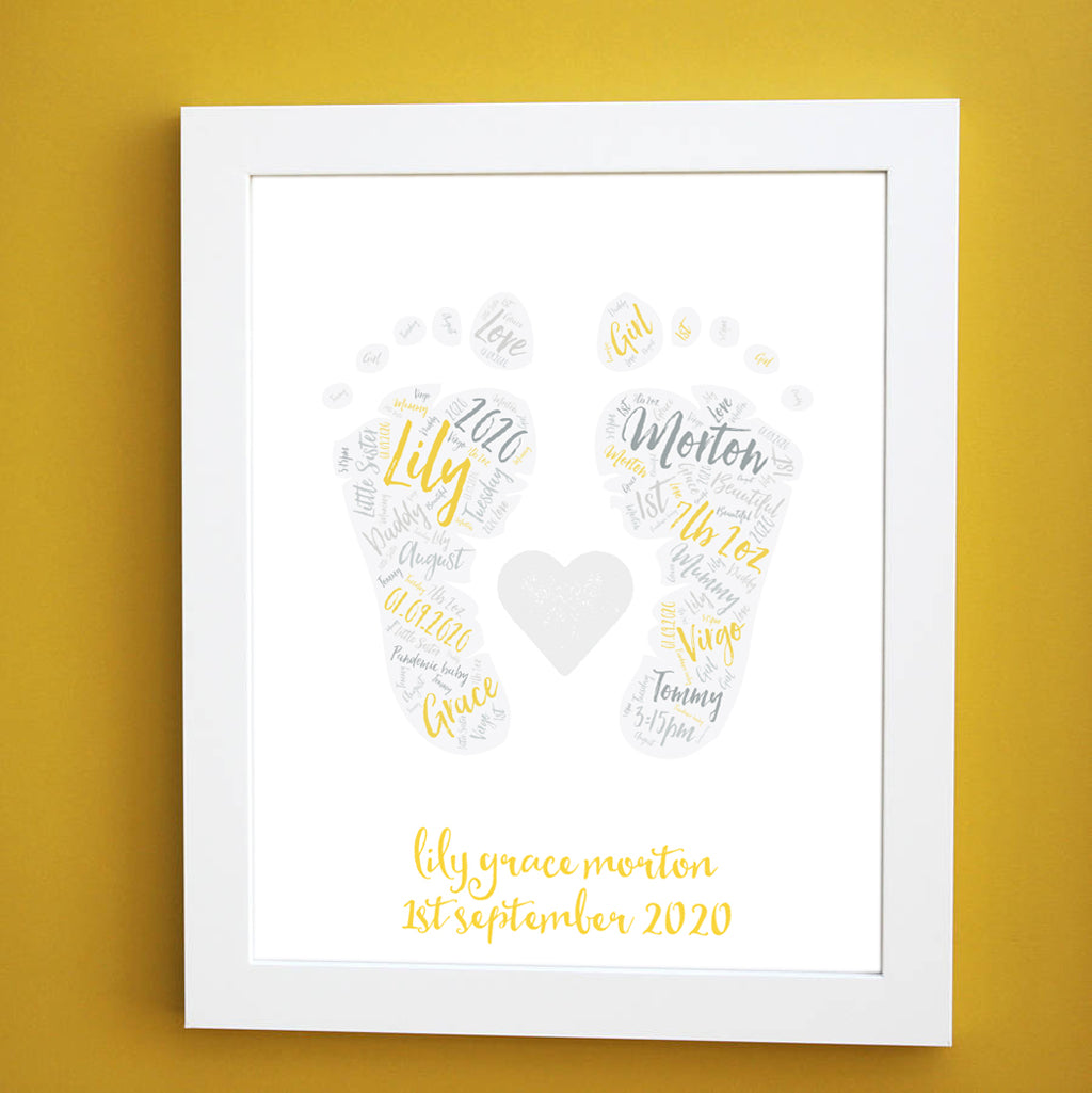 Personalised ‘New Baby’ Feet Print
