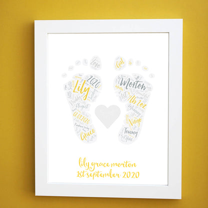 Personalised ‘New Baby’ Feet Print