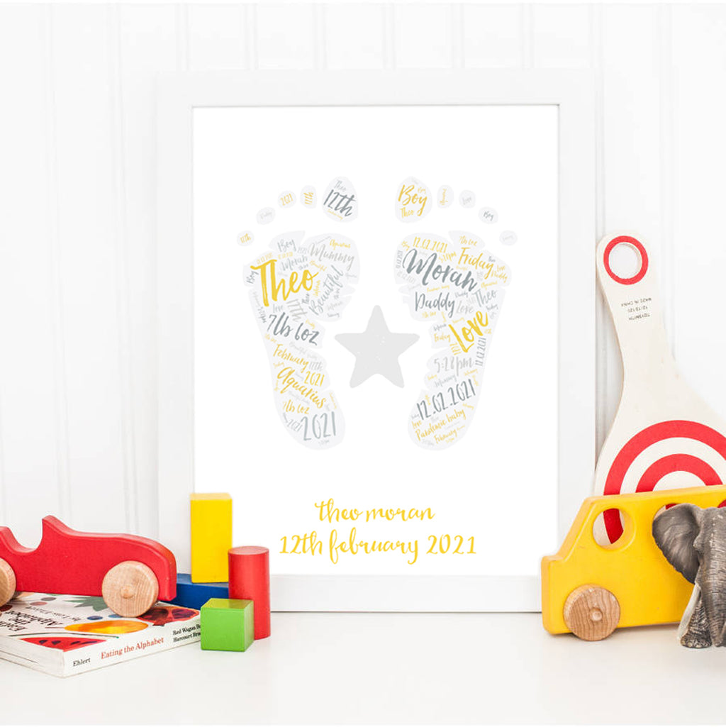 Personalised ‘New Baby’ Feet Print