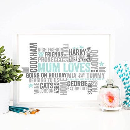 Personalised ‘Loves’ Gift Print