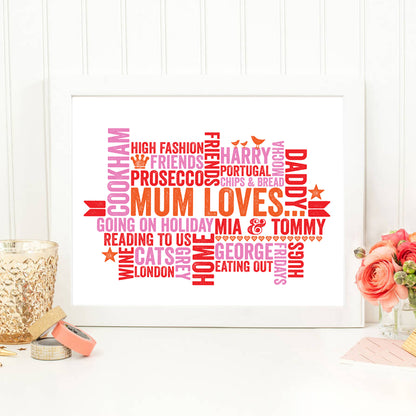 Personalised ‘Loves’ Gift Print