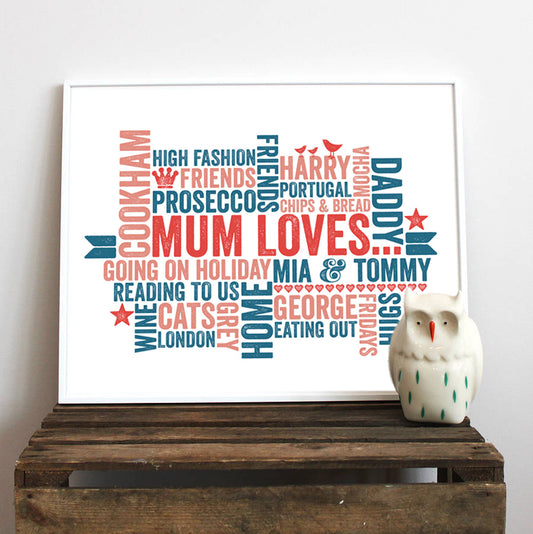 Personalised ‘Loves’ Gift Print