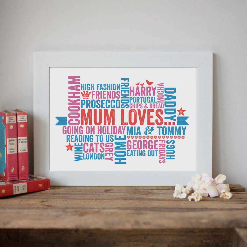 Personalised ‘Loves’ Gift Print