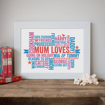 Personalised ‘Loves’ Gift Print