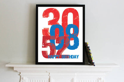 'Personalised Date' Fine Art Print