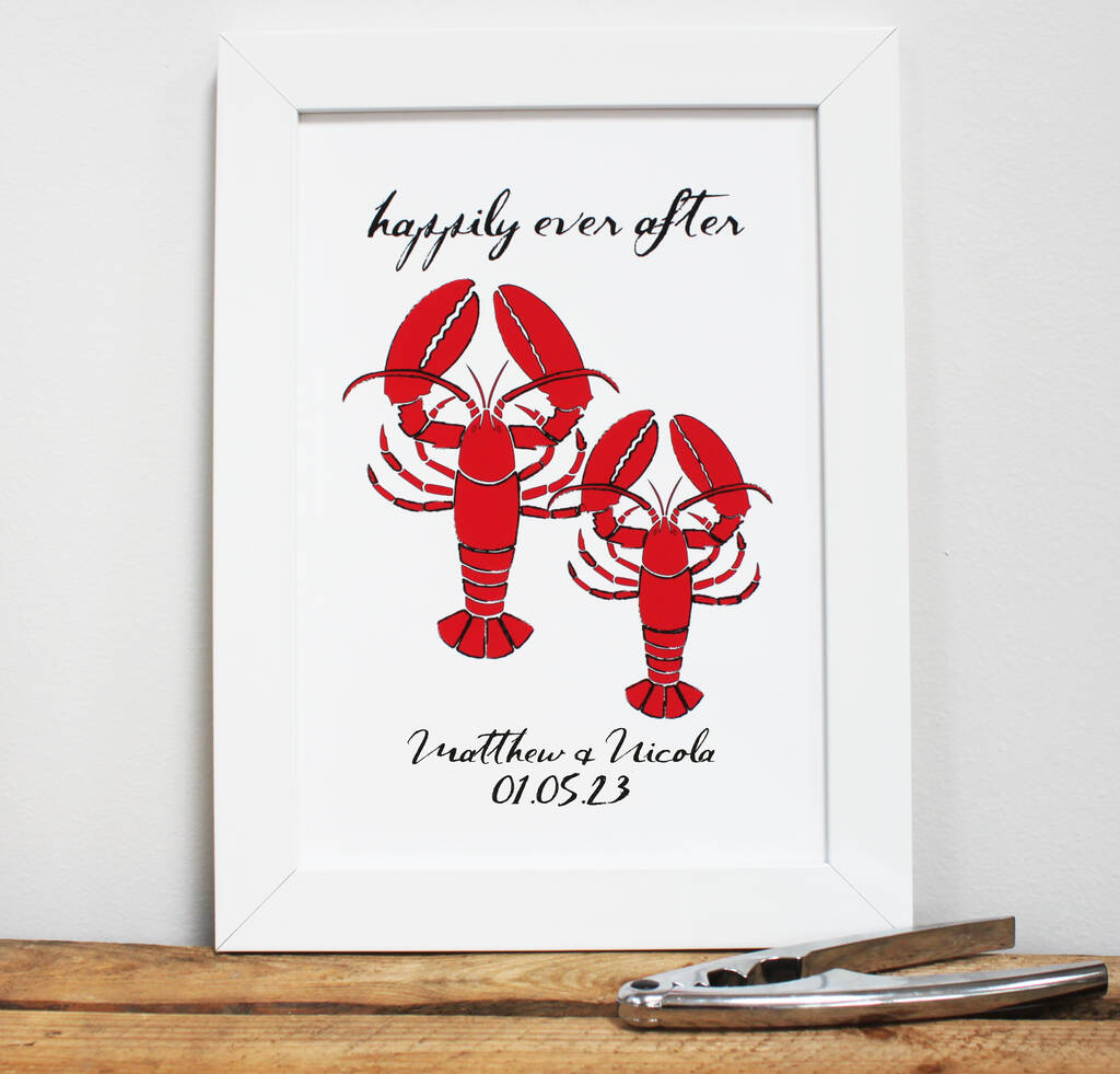 Personalised Lobster Love Print