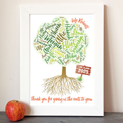 Personalised Class Tree Teacher’s Print