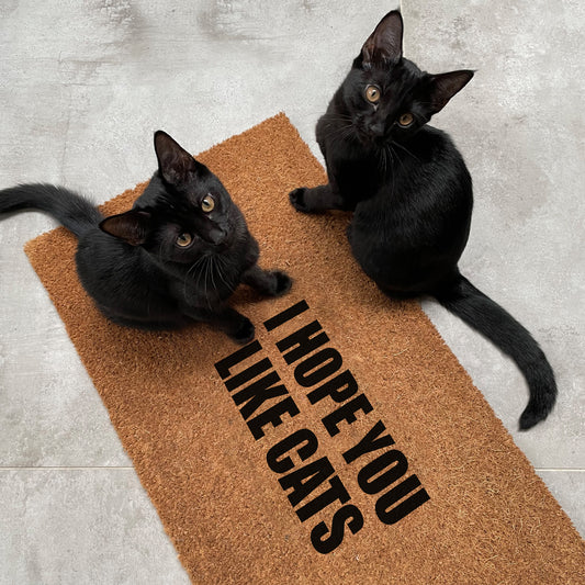 ‘I Hope You Like Cats’ Coir Doormat