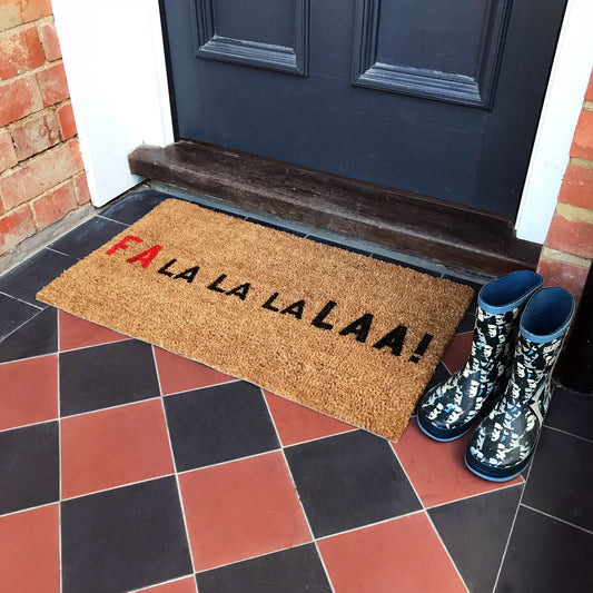 ‘Fa La La La Laa’ Festive Christmas Doormat Gift