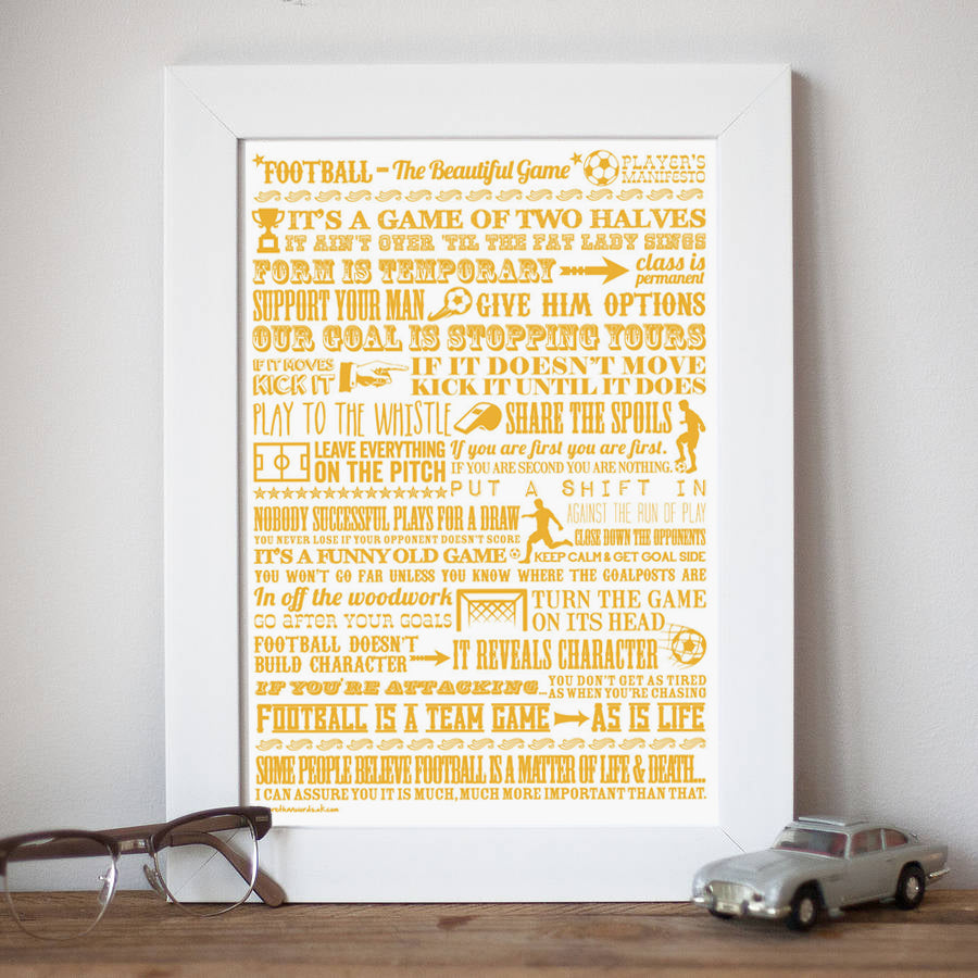 Football 'the Beautiful Game’ Giclée Print