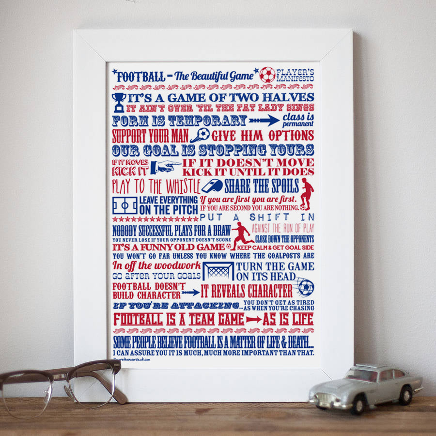 Football 'the Beautiful Game’ Giclée Print