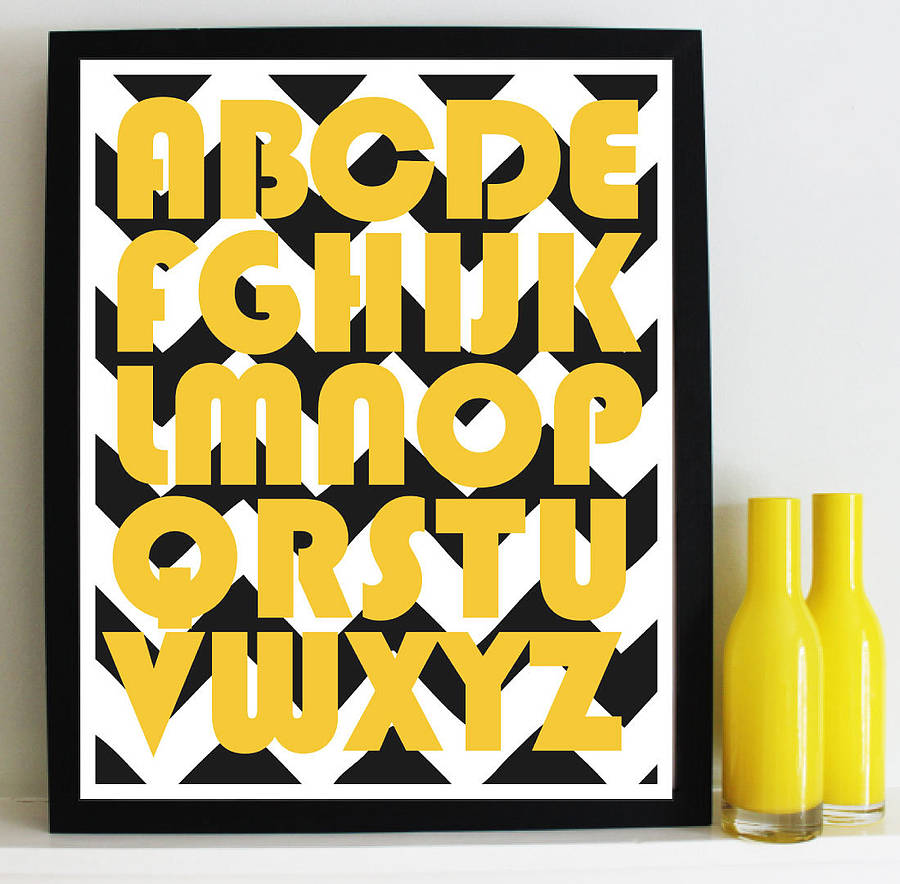 Chevron Letter Giclée Print