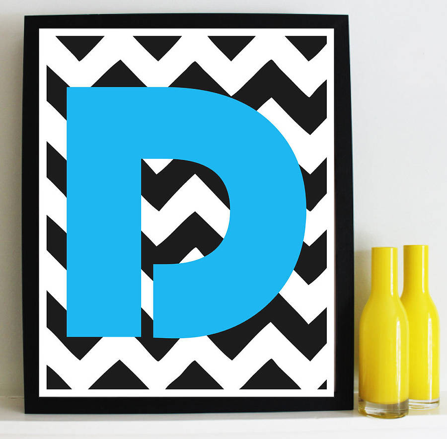 Chevron Letter Giclée Print