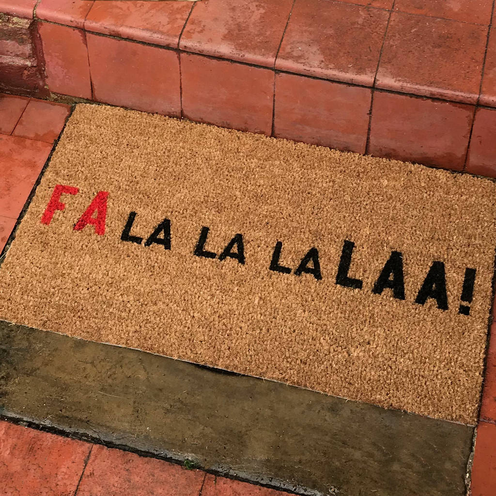 ‘Fa La La La Laa’ Festive Christmas Doormat Gift
