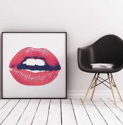 Red Hot Lips Pop Art print