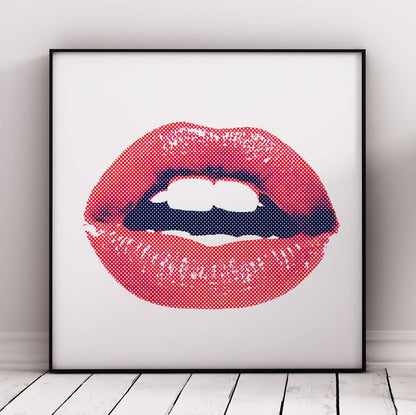 Red Hot Lips Pop Art print