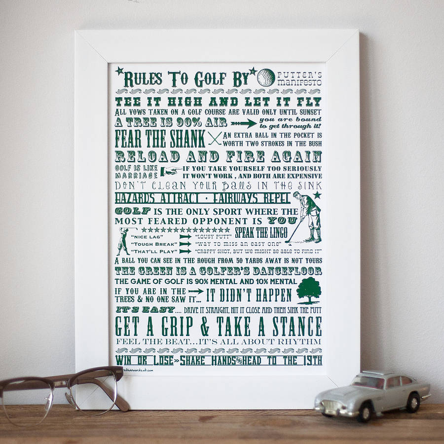 ‘Rules To Golf By’ Giclée Print