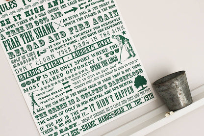 ‘Rules To Golf By’ Giclée Print