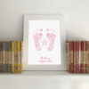 pink baby feet word art